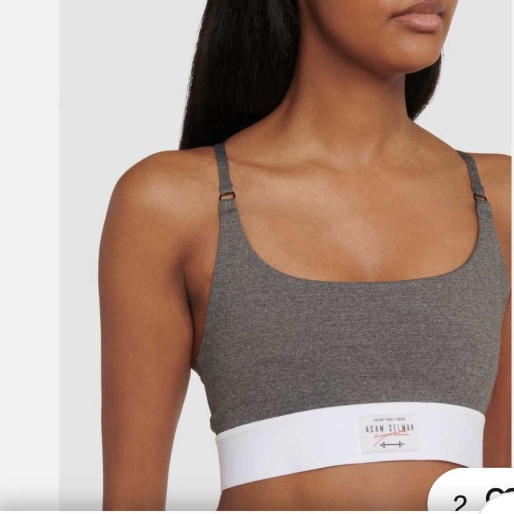 Adam Selman Sport bra Grey & Ivory Athletic.